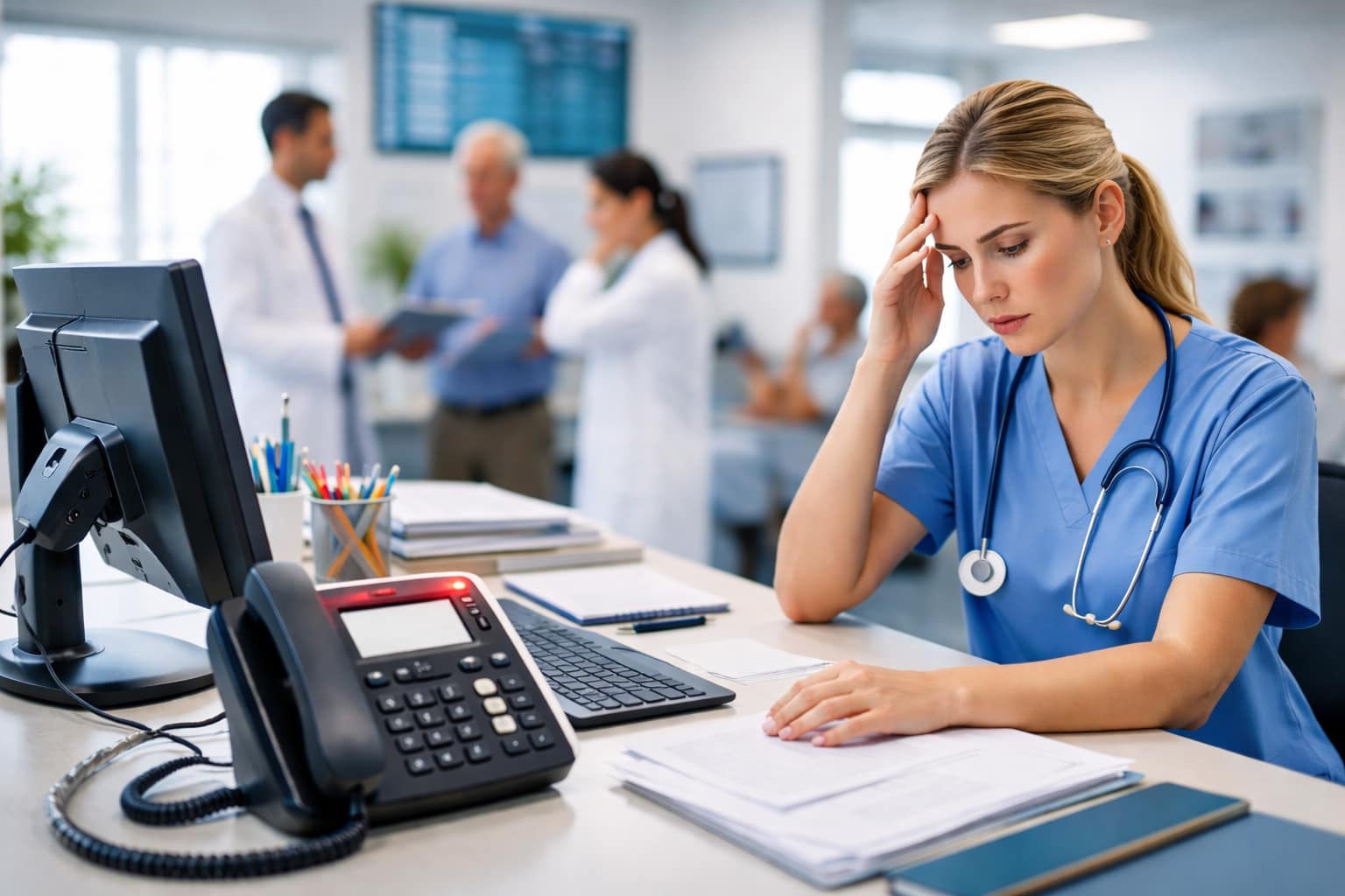 Clínica privada con llamadas sin atender y agenda saturada