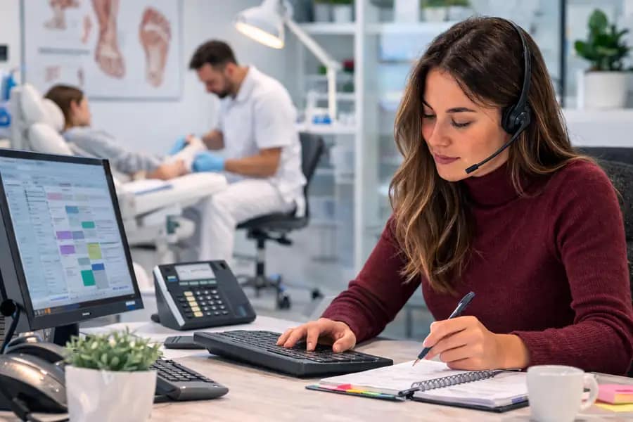 Atención de llamadas para clínicas con enfoque en citas y pacientes